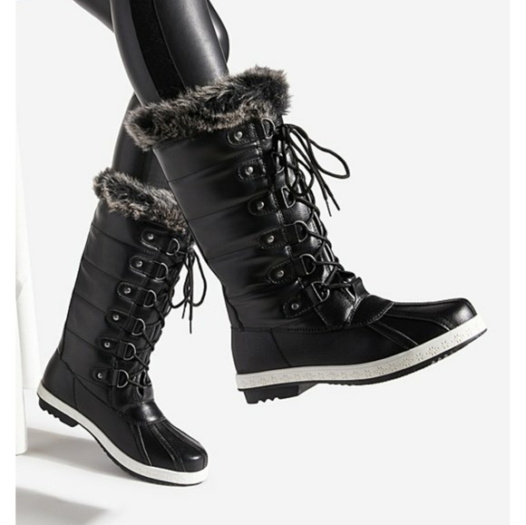 Christene Puffy Cold Weather Boot Black 7.5 - Picture 1 of 9